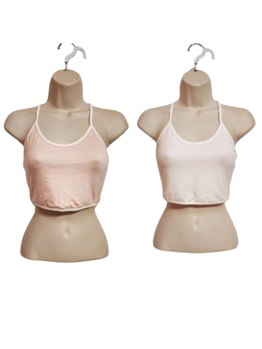 Briavia Reversible Cami Bralette Top Peach White S M